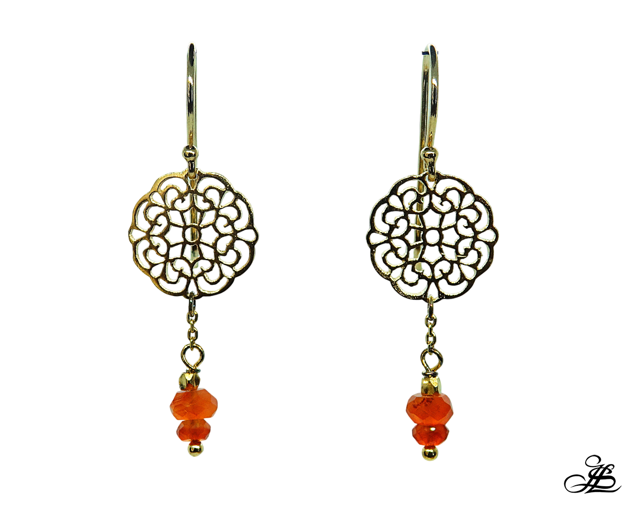 Pendientes con cornalinas