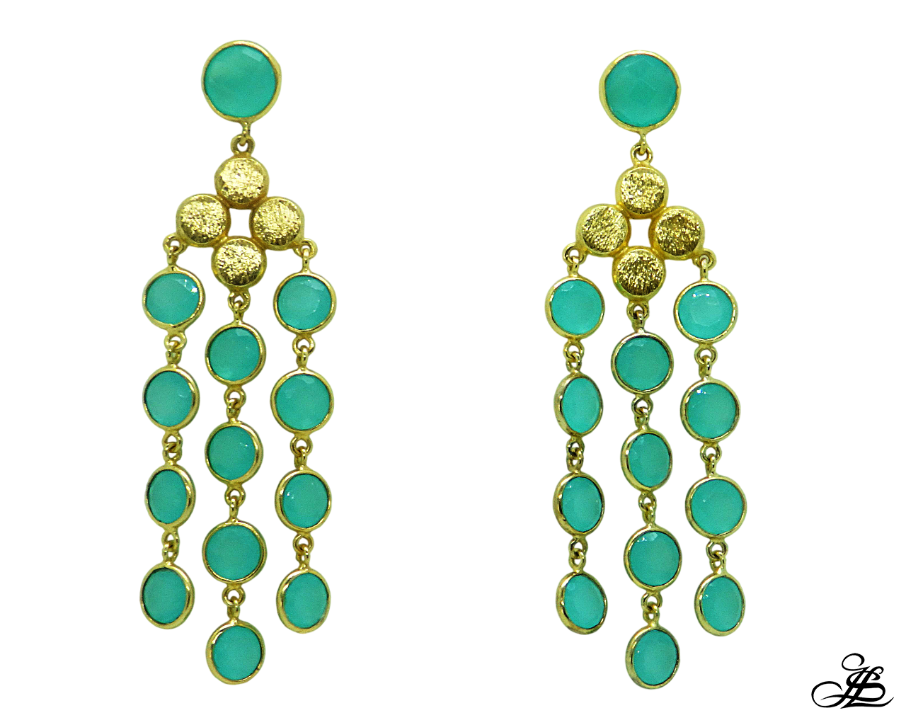 Pendientes con calcedonias